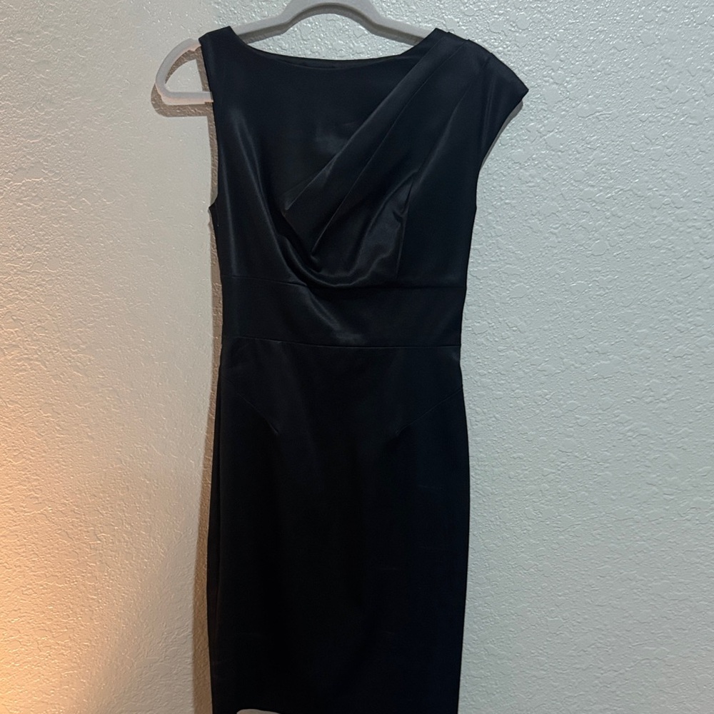 Black Halo Sleek Black Mini Dress